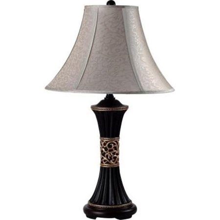 ORE INTERNATIONAL ORE International 8173 Metal And Polyresin Table Lamp With Floral Decoration 8173